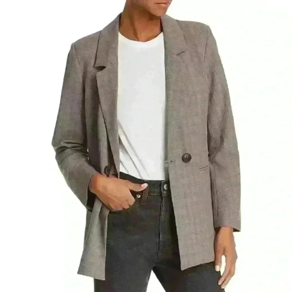 ANINE BING Madeline Oversized Plaid Blazer - Picture 4 of 14
